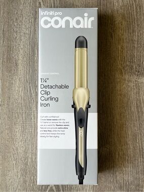 Infinity Pro Conair 1 1/4” Detachable Clip Curling Iron Damage Control NIB